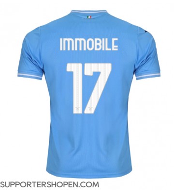 Lazio Ciro Immobile #17 Hemma Matchtröja 2023-24 Kortärmad